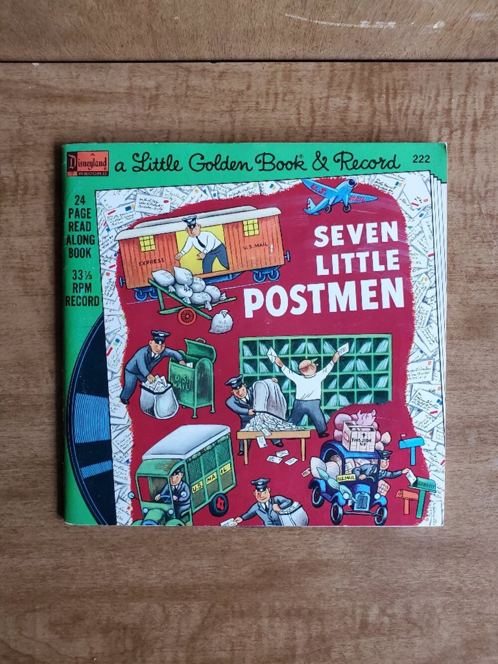 Vintage Seven Little Postmen Little Golden Book and Record